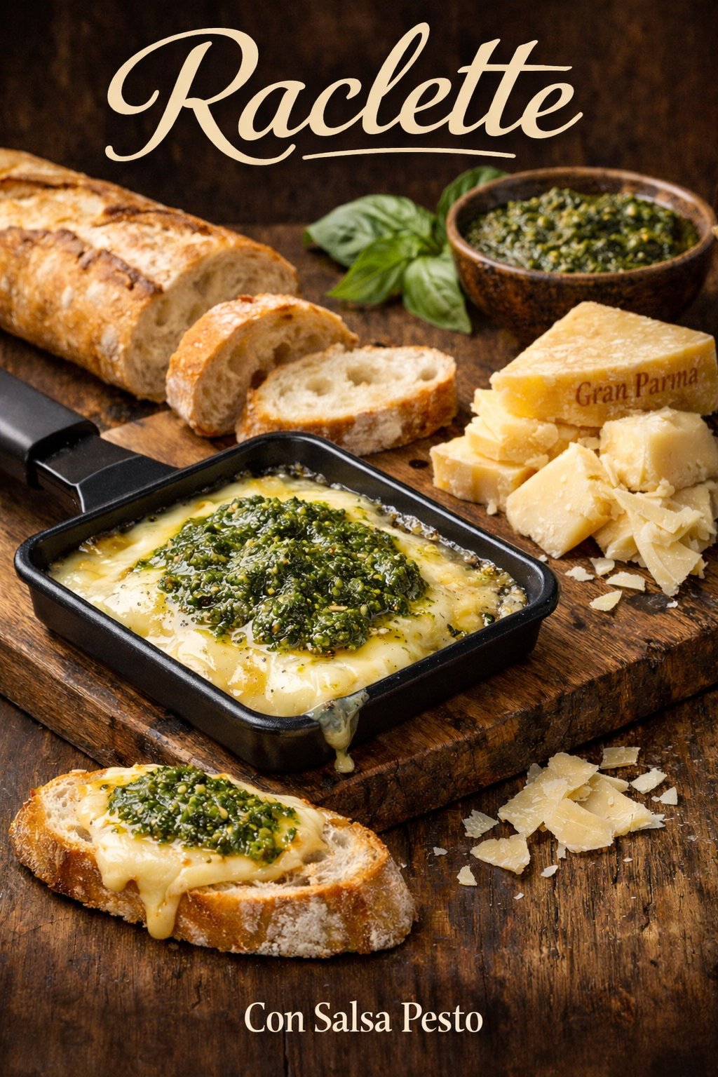 Raclette con Salsa Pesto